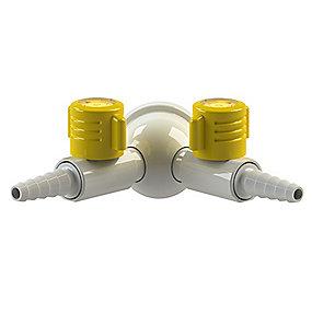 nedhngt vgmonteret cu-rr til klemringsfitting 12mm g turn-ventil lift 90 tovejs broen-lab