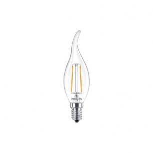 glas klar 827 ba35 e14 25w 2w kerte led corepro philips