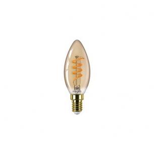 glas spiral guld b35 e14 15w 5w 2 dmpbar kerte led value master philips