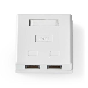 plastikpose hvid pvc guldplateret lige cat6 utp u ports 2 vggen p netvrksvgboks