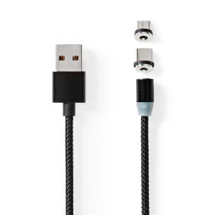 box sort nylon runde m 00 2 nikkelplateret transfer data no han type-c usb han micro-b usb type-a usb 0 2 usb usb-kabel