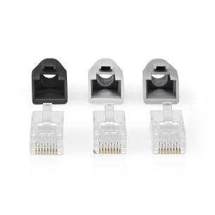 box gr pvc stk 10 guldplateret lige cat6 utp strenget fast through pass rj45 rj45-stik