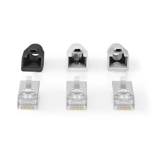 box gr pvc stk 10 guldplateret lige cat6a ftp strenget fast through pass rj45 rj45-stik