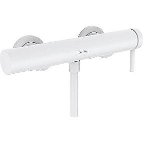 hvid mat brusearmatur finoris hansgrohe