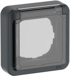 antracitgr ip44 modul 1 klaplg med adapterdksel 74 opus