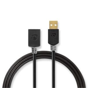 box antracit pvc runde m 0 3 guldplateret mbps 480 hun usb-a han usb-a 0 2 usb usb-kabel