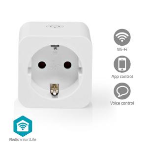 hvid ios android c 45 - -10 3 7 cee f type w 3680 effektmler wi-fi stikkonktakt plug smart smartlife nedis