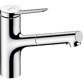 forkromet udtrkstud med tud 219mm kkkenarmatur m33 zesis hansgrohe