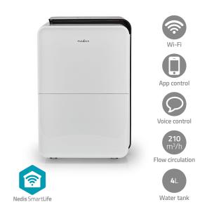 h m 210 hygrostat justerbar play google store apple ventilation vasketj trt kontinuerlig affugtning dag l 30 wi-fi affugter smartlife nedis