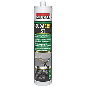 c -10gr t ned frostsikker malbar hvid st soudacryl 300ml akrylfuge soudal