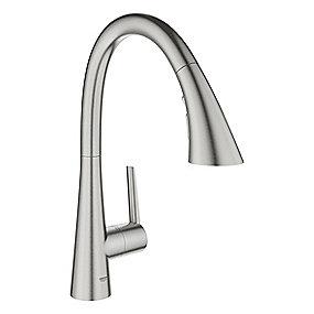 supersteel udtrksbruser med kkkenarmatur 2019 zedra grohe
