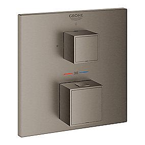 graphite hard brstet brus til 158x158mm termostatarmatur cube grohtherm grohe