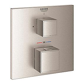 supersteel br t 158x158mm termostatbatteri cube grohtherm grohe