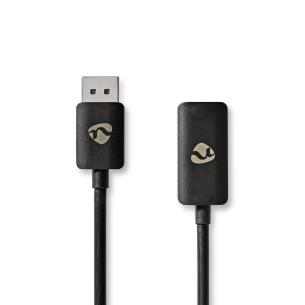 konvolut sort pvc tpe runde m 20 0 lige nikkelplateret 30hz 8k -udgang hdmi han displayport adapter displayport