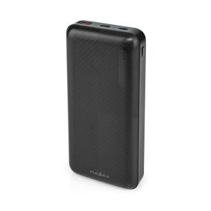 lithium-polymer 18w 0 pd2 usb-c 1x usb micro 1x forbindels input usb-c 1x usb-a 1x tilslutning output 2 output antal a 0 3 2x mah 20000 powerbank nedis