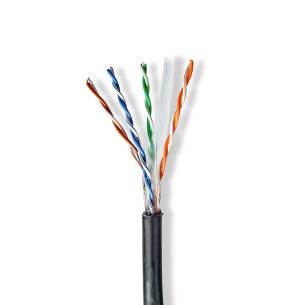 gaveske sort pe runde udendrs m 0 100 cca utp u solid cat6 roll netvrkskabel
