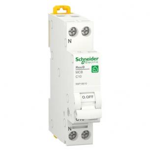 18mm 6ka 10a c n 1p automatsikring mcb xp resi9 schneider