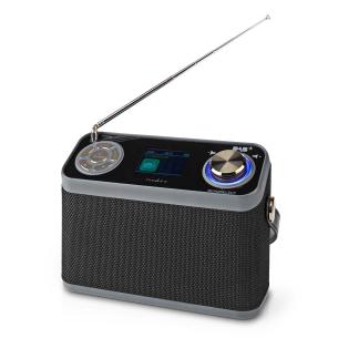 sort brehndtag timer sleep vkkeur hovedtelefonudgang bluetooth w 24 digital strmforsyning batteri farveskrm 4 2 fm dab borddesign radio dab nedis