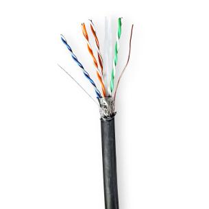 gaveske sort pe runde udendrs m 0 305 kobber ftp s solid cat6 roll netvrkskabel