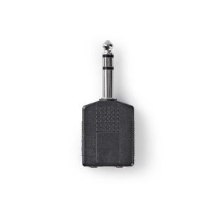 konvolut stk 10 sort abs lige nikkelplateret hunstik mm 35 6 2x hanstik mm 35 6 adapter audio stereo