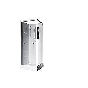 dele 3 hvid door sliding med cm 80 front brusekabine luxor