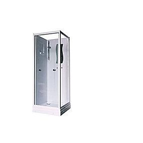 hvid door sliding med cm 90 front brusekabine luxor