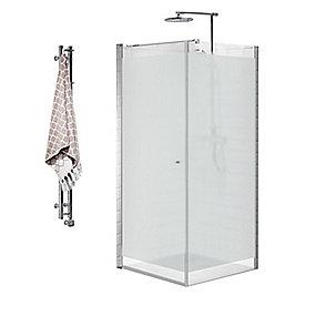 dr 1 lige easyclean glas silkemat hrdet 6mm aluprofil justerbar 89x200 svingdr vetro
