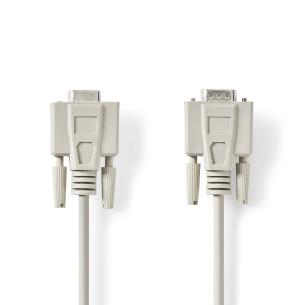 label elfenben pvc runde m 00 3 nikkelplateret hun 9-pin d-sub han 9-pin d-sub kabel seriel
