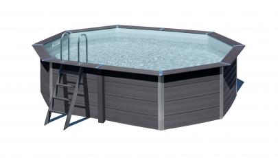 graphite black cm 124 x 386 x 524 oval pool composite fun swim