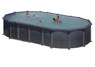 graphite black cm 132 x 375 x 730 oval pool basic fun swim