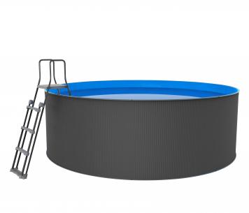 grey cm 120 x 360 round xl pool santorini fun swim