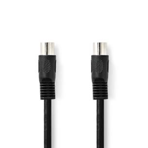 label sort pvc runde m 00 2 nikkelplateret han 5-pin din han 5-pin din kabel audio din