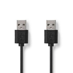 label sort pvc runde m 00 2 nikkelplateret mbps 480 han usb-a han usb-a 0 2 usb usb-kabel