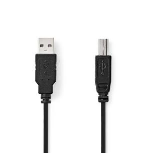 label sort pvc runde m 50 0 nikkelplateret mbps 480 w 10 han usb-b han usb-a 0 2 usb usb-kabel
