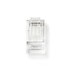 box gennemsigtig pvc stk 10 guldplateret lige cat5 utp han rj45-stik