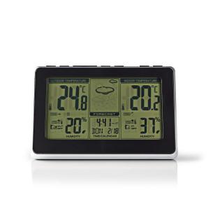 alarmurfunktion display lcd tidsvisning vejrudsigt vejrsensor trdls inkluderet udendrs indendrs vejrstation