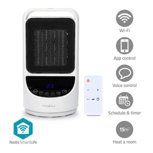 ios android c 49 - 10 display svingning varmeindstillinger 2 w 1500 wi-fi varmeblser ptc keramisk smartlife nedis