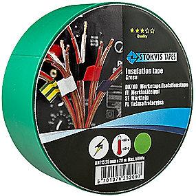 grn temperatur lav hj til klber kraftig med 25mmx20m isoleringstape pvc stokvis