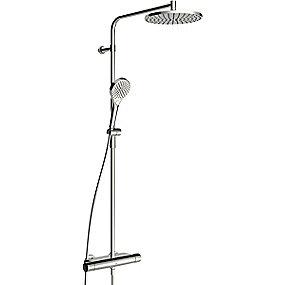 krom hndbruser og hoved med bruserarmatur rain style optima oras