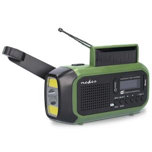 sort grn batteri fm dab lygte led og powerbank med ndradio nedis - udsolgt