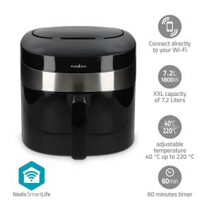 sort ios android digital 8 programmer forudindstillede antal min 240 timer l 2 7 wi-fi varmluftfrituregryde smartlife nedis
