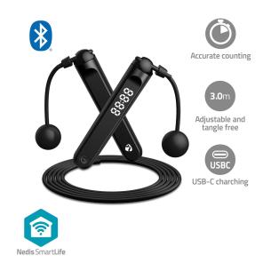 sort bolde trdlse snrepose m 00 3 pvc display led sensor hall dual bluetooth sjippetov sport udendrs smartlife