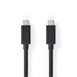 label sort pvc runde m 00 1 nikkelplateret gbps 20 60hz 4k w 100 han usb-c han usb-c 2x2 gen 2 3 usb usb-kabel