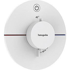 hvid mat udtag 1 til afsprring med indbygning til termostat s comfort showerselect hansgrohe