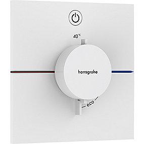 hvid mat udtag 1 til afsprring med indbygning til termostat e comfort showerselect hansgrohe