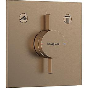 bronze brstet udtag 2 indbygn t armatur e duoturn hg
