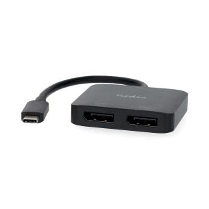 box sort pvc nikkelplateret runde m 20 0 60hz 4k female displayport 2x han usb-c 1 gen 2 3 usb adapter usb-c