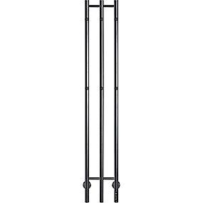 stl rustfrit matsortlakeret 1480x230mm hndkldetrrer elektrisk trio kriss