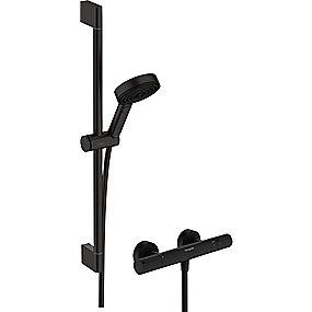 sort mat cm 65 bruserstang termostat med 105 brusesystem s select pulsify hansgrohe