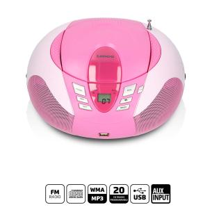 pink player usb and cd radio fm portable pink usb scd-37